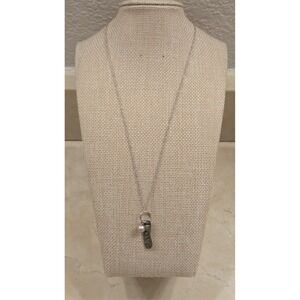 Retired Vantel Pearls Sterling Silver LOVE Pink Pearl Necklace 18"